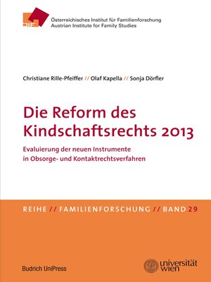 cover image of Die Reform des Kindschaftsrechts 2013